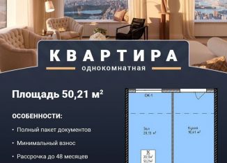 1-ком. квартира на продажу, 50.1 м2, Махачкала, Кировский внутригородской район, Транзитная улица, 1