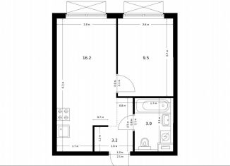 Продажа однокомнатной квартиры, 32.8 м2, Москва, САО