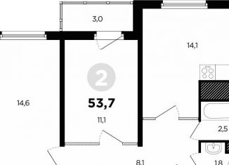 Продаю двухкомнатную квартиру, 54.6 м2, Ростов-на-Дону, улица Ткачёва, 21, ЖК Левенцовка Парк