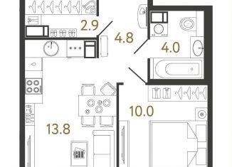 Продажа 1-ком. квартиры, 35.5 м2, Санкт-Петербург, метро Озерки