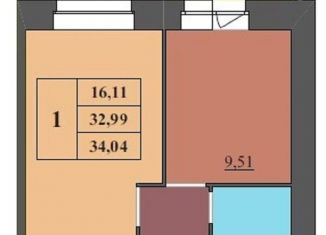 Продается однокомнатная квартира, 34 м2, Ярославль, Ленинградский проспект, 98/2