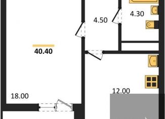 Продается 1-комнатная квартира, 40.4 м2, Воронеж, улица Шишкова, 140Б/6