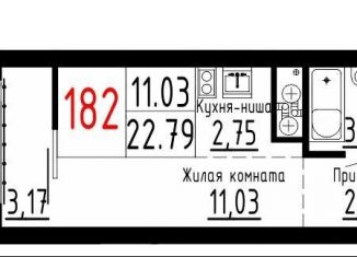 Продам квартиру студию, 22.8 м2, Екатеринбург, метро Площадь 1905 года