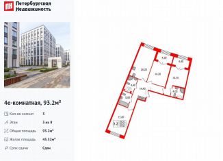 Продажа 3-комнатной квартиры, 93.2 м2, Санкт-Петербург, Петровский проспект, 28к1, метро Крестовский остров