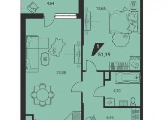 Продаю 1-комнатную квартиру, 51.2 м2, Екатеринбург, улица Громова, 26