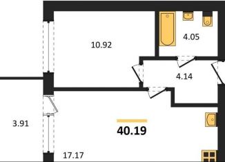 Продажа 1-ком. квартиры, 40.2 м2, Павловск