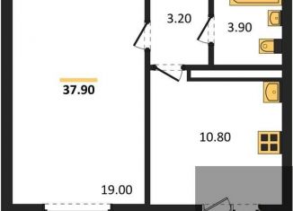 Однокомнатная квартира на продажу, 37.9 м2, Воронеж, улица Шидловского, 28