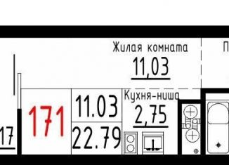 Продаю квартиру студию, 22.8 м2, Екатеринбург, метро Площадь 1905 года