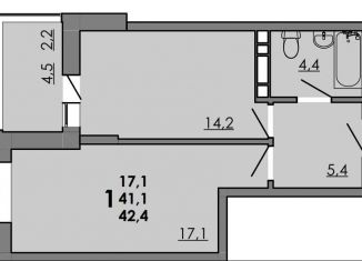 Продается 1-ком. квартира, 42.4 м2, Ростов-на-Дону