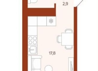 Продается квартира студия, 24.3 м2, Тюмень, Ленинский округ, улица Новаторов, 30