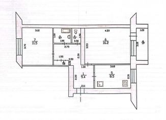 Продается 2-ком. квартира, 52.4 м2, Казань, Кировский район, улица Лейтенанта Красикова, 15