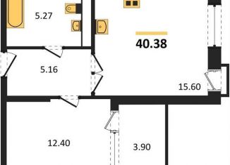 Продам 1-комнатную квартиру, 40.4 м2, Воронеж, набережная Чуева, 7