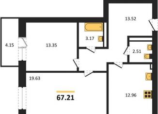 Продам 2-комнатную квартиру, 67.2 м2, село Александровка