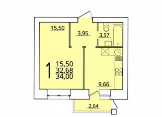 1-ком. квартира на продажу, 34 м2, Северодвинск, улица Гоголя, 6