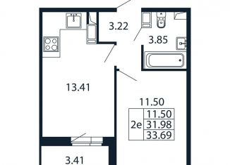 Продажа 1-ком. квартиры, 35.4 м2, Мурино, Ручьёвский проспект, 20