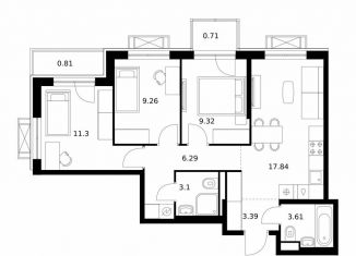 Продаю 3-ком. квартиру, 65.6 м2, Бурятия, улица Шмидта, 37А