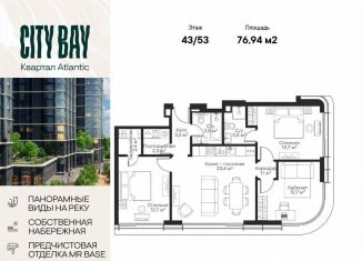 Продаю 3-комнатную квартиру, 76.9 м2, Москва, квартал Атлантик, Б1, СЗАО