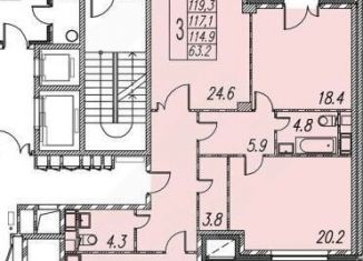 Продается трехкомнатная квартира, 119 м2, Москва, Мосфильмовская улица, 88к4с1, район Раменки