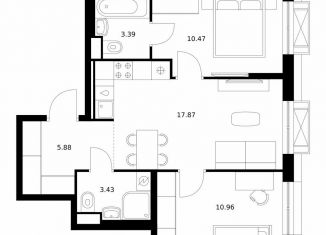 Продажа двухкомнатной квартиры, 52 м2, Бурятия, улица Шмидта, 37А