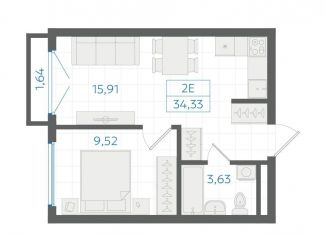 Продажа 1-ком. квартиры, 33.2 м2, Екатеринбург, Ленинский район