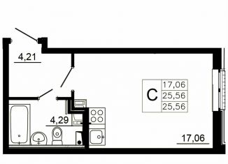 Квартира на продажу студия, 25.5 м2, городской посёлок Янино-1, Заводская улица, 18к2