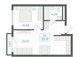 Продажа 1-ком. квартиры, 38.1 м2, Екатеринбург, Ленинский район