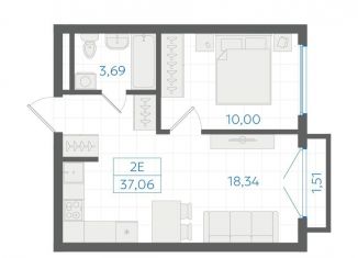 1-комнатная квартира на продажу, 36 м2, Екатеринбург, Ленинский район