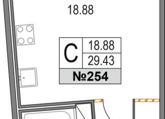 Продам квартиру студию, 29.4 м2, Санкт-Петербург, Коломяжский проспект, 13Э, ЖК Приморский Квартал