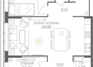 Продажа 2-комнатной квартиры, 82 м2, Москва, ЖК Хедлайнер, Шелепихинский тупик
