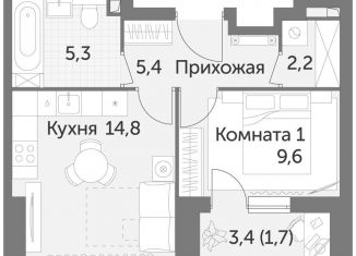 Продаю однокомнатную квартиру, 39.1 м2, Москва, ЖК Режиссёр