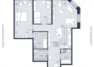 Продажа 2-комнатной квартиры, 88 м2, Санкт-Петербург, Малоохтинский проспект, 8Е, Малоохтинский проспект