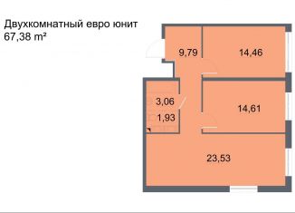 Продаю 2-комнатную квартиру, 67.4 м2, Санкт-Петербург, проспект Большевиков, уч3, ЖК Про.Молодость