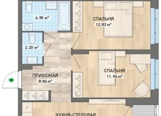 Продажа двухкомнатной квартиры, 62.5 м2, Екатеринбург, ЖК Квартал Энтузиастов