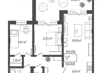 Продаю 3-ком. квартиру, 82 м2, Тюмень, ЖК Речной Порт, Причальная улица, 11