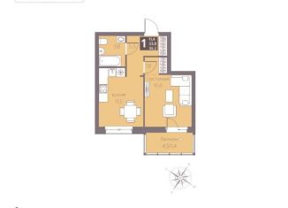 Продажа однокомнатной квартиры, 35.2 м2, Пермь, ЖК Погода, Серебристая улица, 16