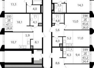 Продажа 2-комнатной квартиры, 47.1 м2, Москва, станция Гражданская, жилой комплекс Петровский парк II, к1