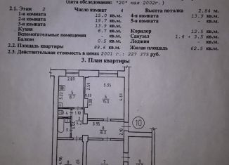 Продам четырехкомнатную квартиру, 88.6 м2, Ижевск, улица Орджоникидзе, 22, Южный жилой район