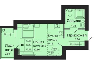 Продажа однокомнатной квартиры, 25.9 м2, Ростовская область, улица 1-й Пятилетки, 2