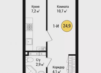 Продается квартира студия, 24.9 м2, Астрахань, Советский район