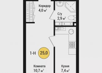 Квартира на продажу студия, 25 м2, Астрахань, Советский район