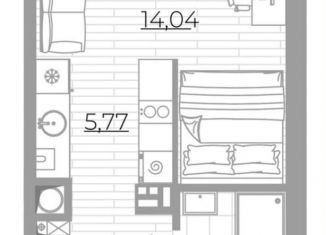 Продаю квартиру студию, 27 м2, Астрахань, Боевая улица, 128, Советский район