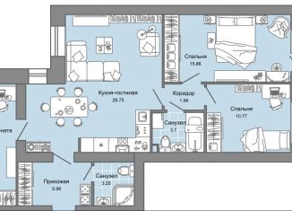 Продам 4-комнатную квартиру, 86 м2, Ульяновск, жилой комплекс Дивный Сад, 1, ЖК Дивный Сад