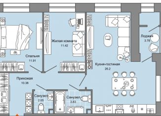 Продается 3-комнатная квартира, 68 м2, Ульяновск, ЖК Дивный Сад, жилой комплекс Дивный Сад, 9