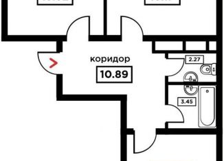 Двухкомнатная квартира на продажу, 68.8 м2, Краснодарский край, Школьная улица, 1