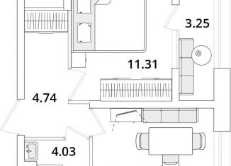 Продажа 1-комнатной квартиры, 31.8 м2, Санкт-Петербург, муниципальный округ Финляндский