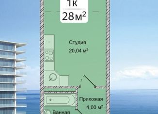 Продам квартиру студию, 28 м2, Избербаш, улица Оника Арсеньевича Межлумова, 12