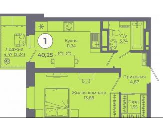 Однокомнатная квартира на продажу, 38.5 м2, Ростовская область