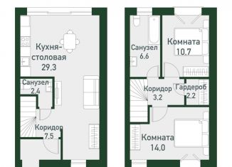 Продам 2-ком. квартиру, 74.8 м2, Челябинская область