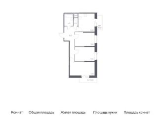 Продается 3-ком. квартира, 67.5 м2, Санкт-Петербург, жилой комплекс Живи в Рыбацком, к76.2