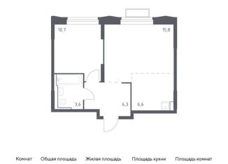 Продам 2-комнатную квартиру, 43 м2, Московская область, жилой комплекс Квартал Строгино, к1